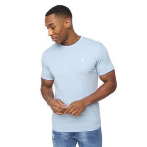 Crosshatch Mens Shellworth T-Shirt / Light Blue